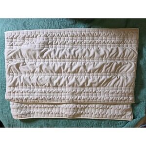 Koolaburra By‎ Ugg White Quilted Soft Pillow Cases/Sham Set Of Two King size